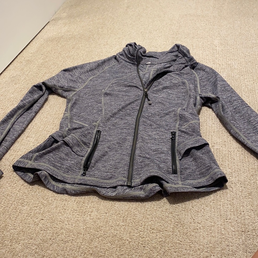 Lululemon zip up with peplum size 10